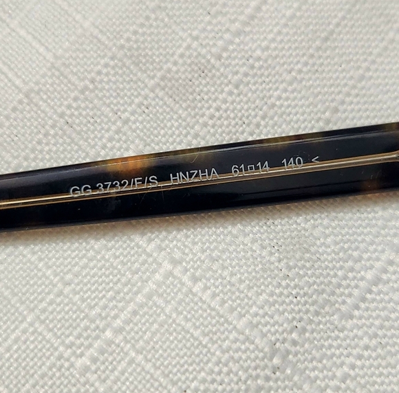 Gucci Sunglasses GG 3732/F/Z HNZHA 61-14-140 Italy Made Tortoise color Women's - Picture 9 of 16